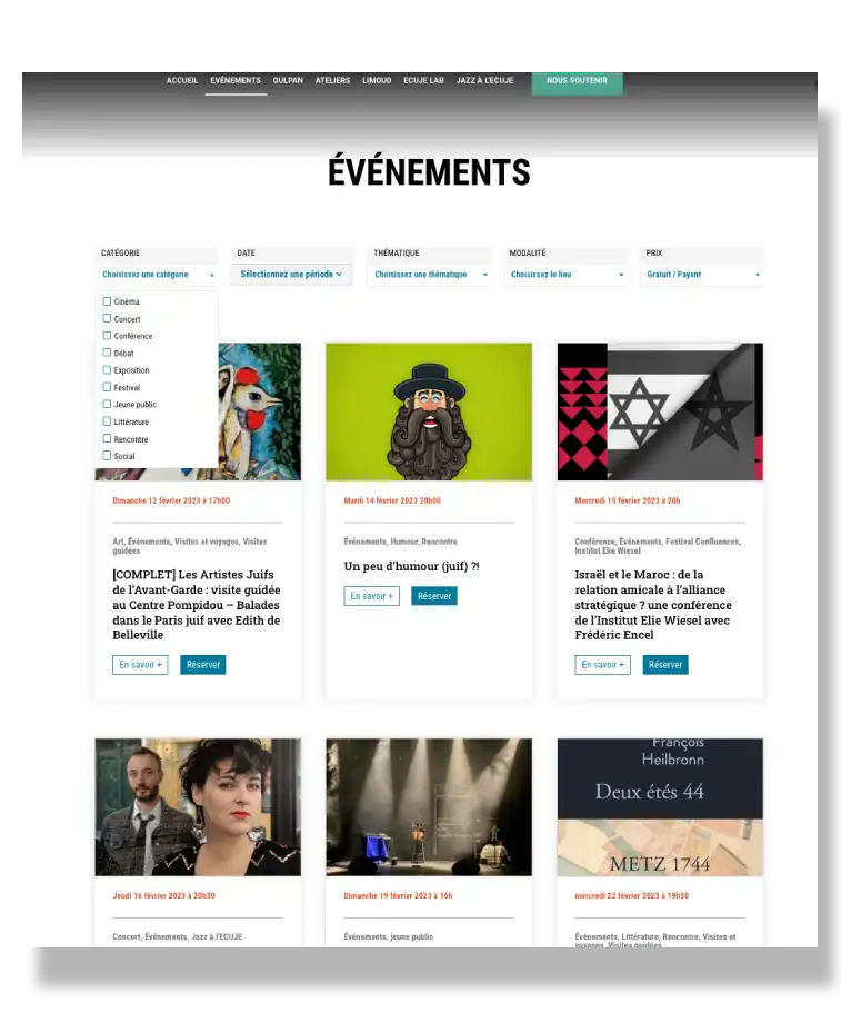 Site E-commerce de l'ECUJE réalisée par l'Agence Web Lille Les Frères Salamon